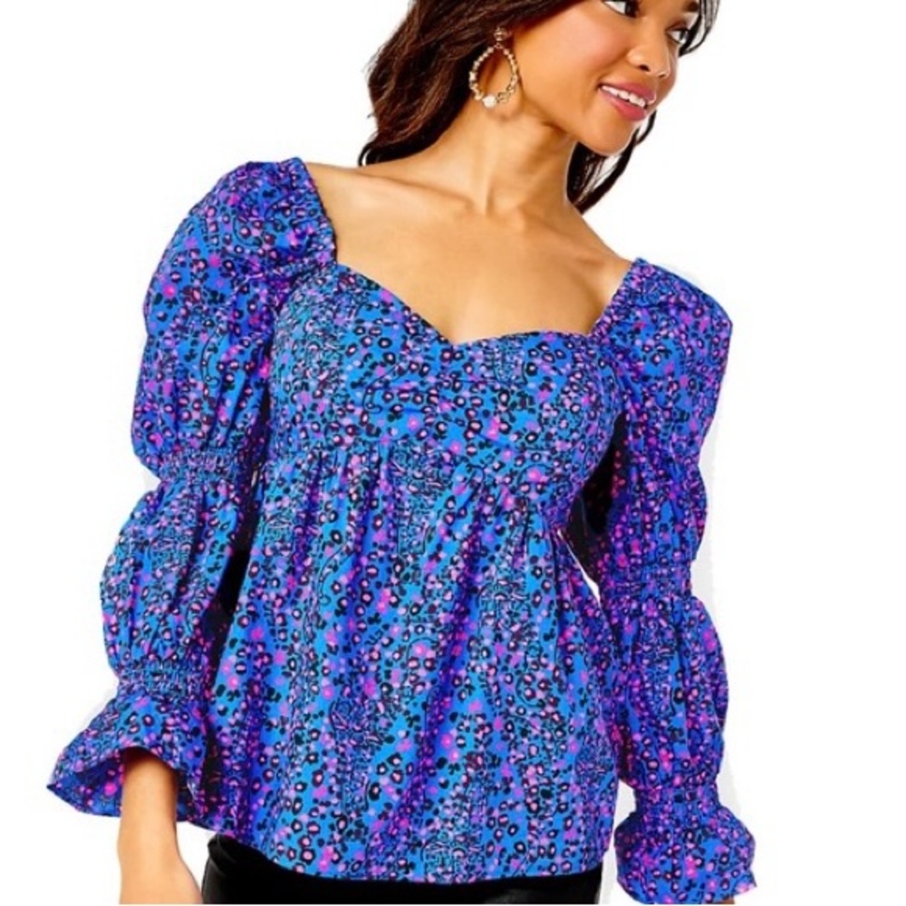 Lilly Pulitzer Preslee Top in Growl and Prowl